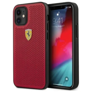 Ferrari FESPEHCP12SRE iPhone 12 mini 5.4" red/red hardcase On Track Perforated