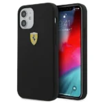 Ferrari FESSIHCP12SBK iPhone 12 mini 5.4" black/black hardcase On Track Silicone