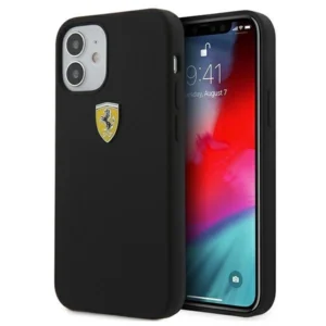 Ferrari FESSIHCP12SBK iPhone 12 mini 5.4" black/black hardcase On Track Silicone