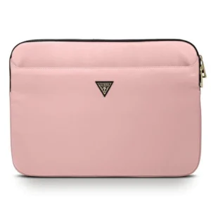 Guess Nylon Triangle Logo case for a 13" laptop - pink