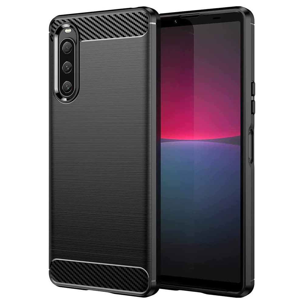 Techsuit - Carbon Silicone - Sony Xperia 10 V - Black