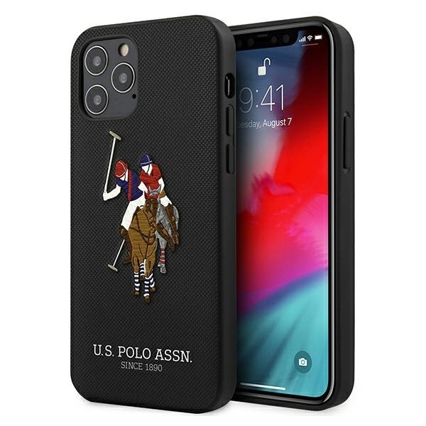 US Polo USHCP12LPUGFLBK iPhone 12 Pro Max 6.7" black/black Polo Embroidery Collection