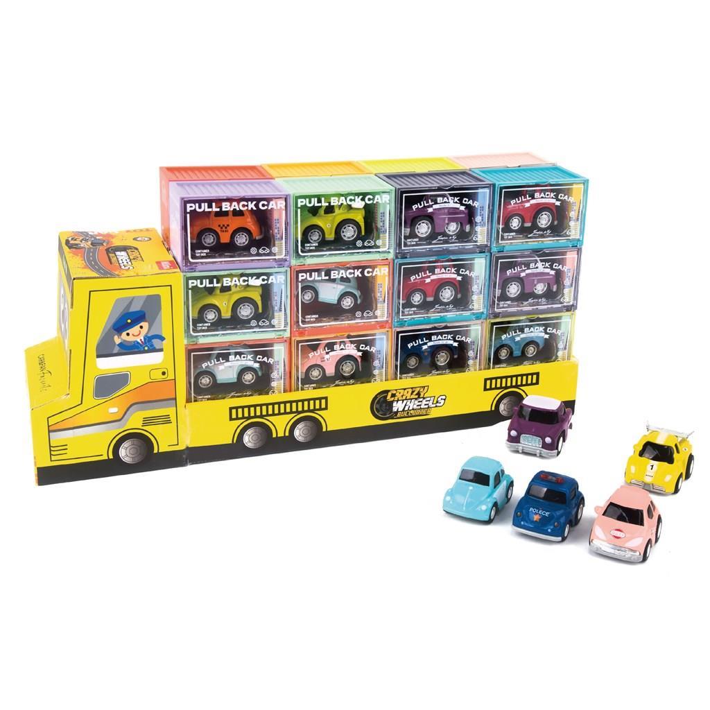 Όχημα Pull Back Luna Toys Μεταλλικό 9x6x6 εκ. 8 σχέδια