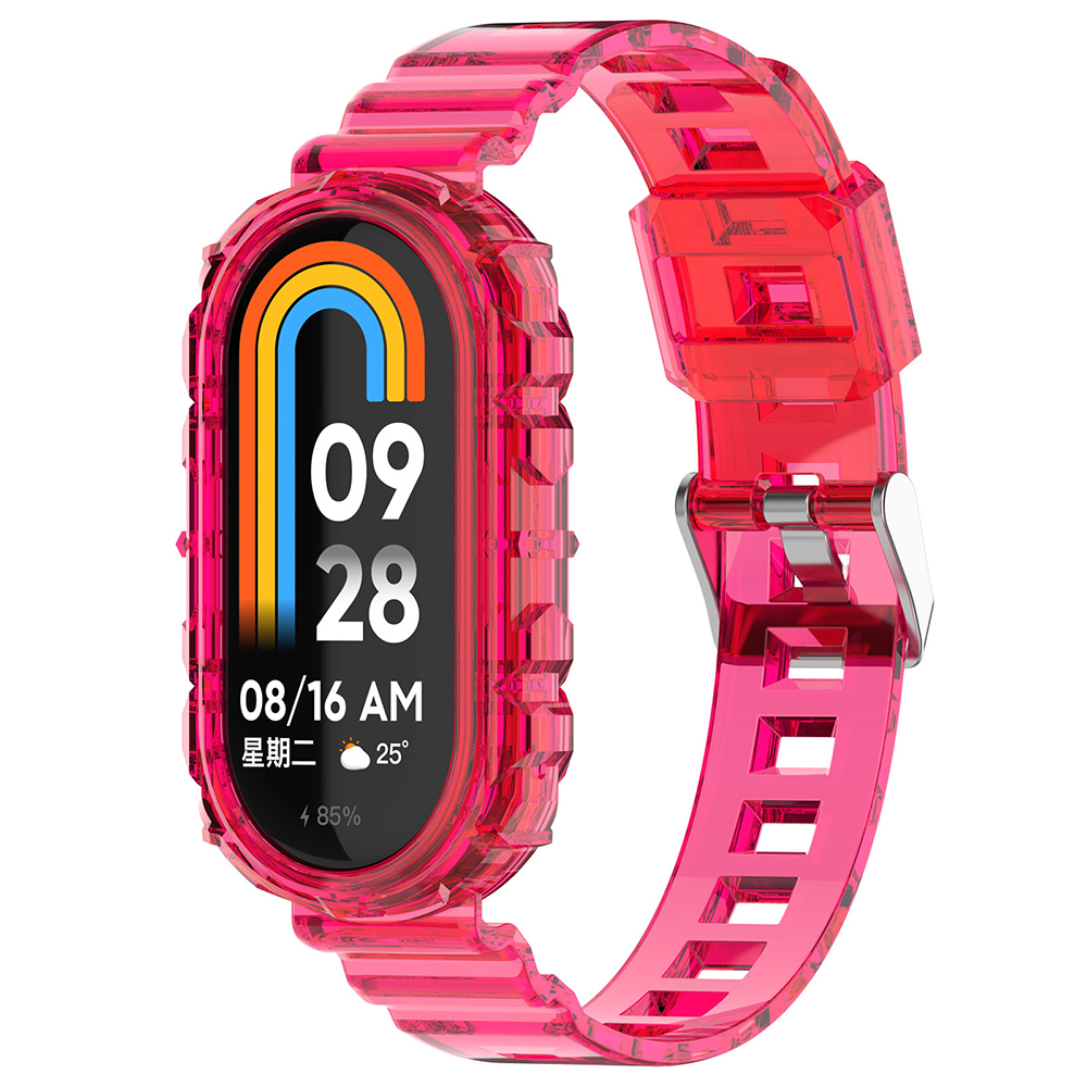 Techsuit - Watchband (W017) - Xiaomi Mi Band 8 / 8 NFC / 9 / 9 NFC - Rose Red