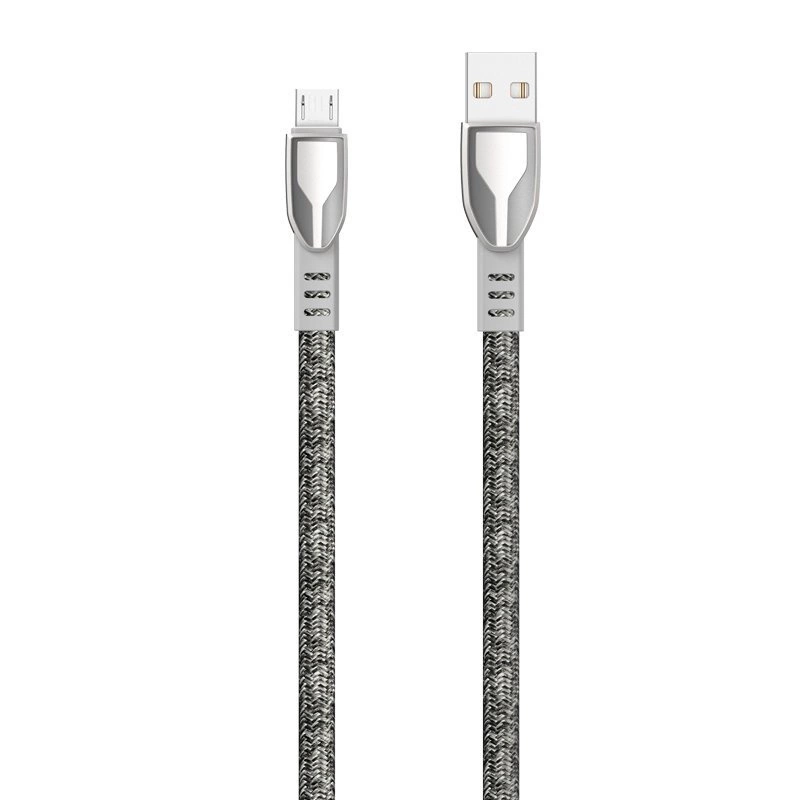 Dudao USB braided cable - micro USB 5 A 1 m gray (L3PROM gray)