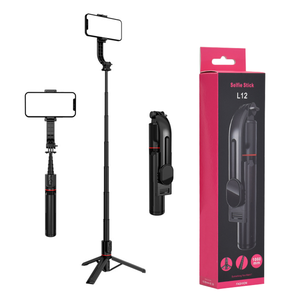 Techsuit - Selfie Stick (L12) - Stable Aluminum Tripod Foldable and Portable with Wireless Remote Control