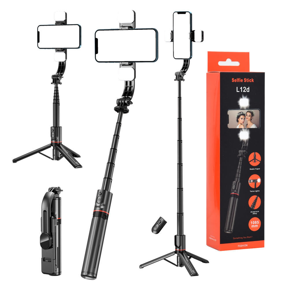 Techsuit - Selfie Stick (L12D) - Stable Tripod with Bluetooth Remote Control