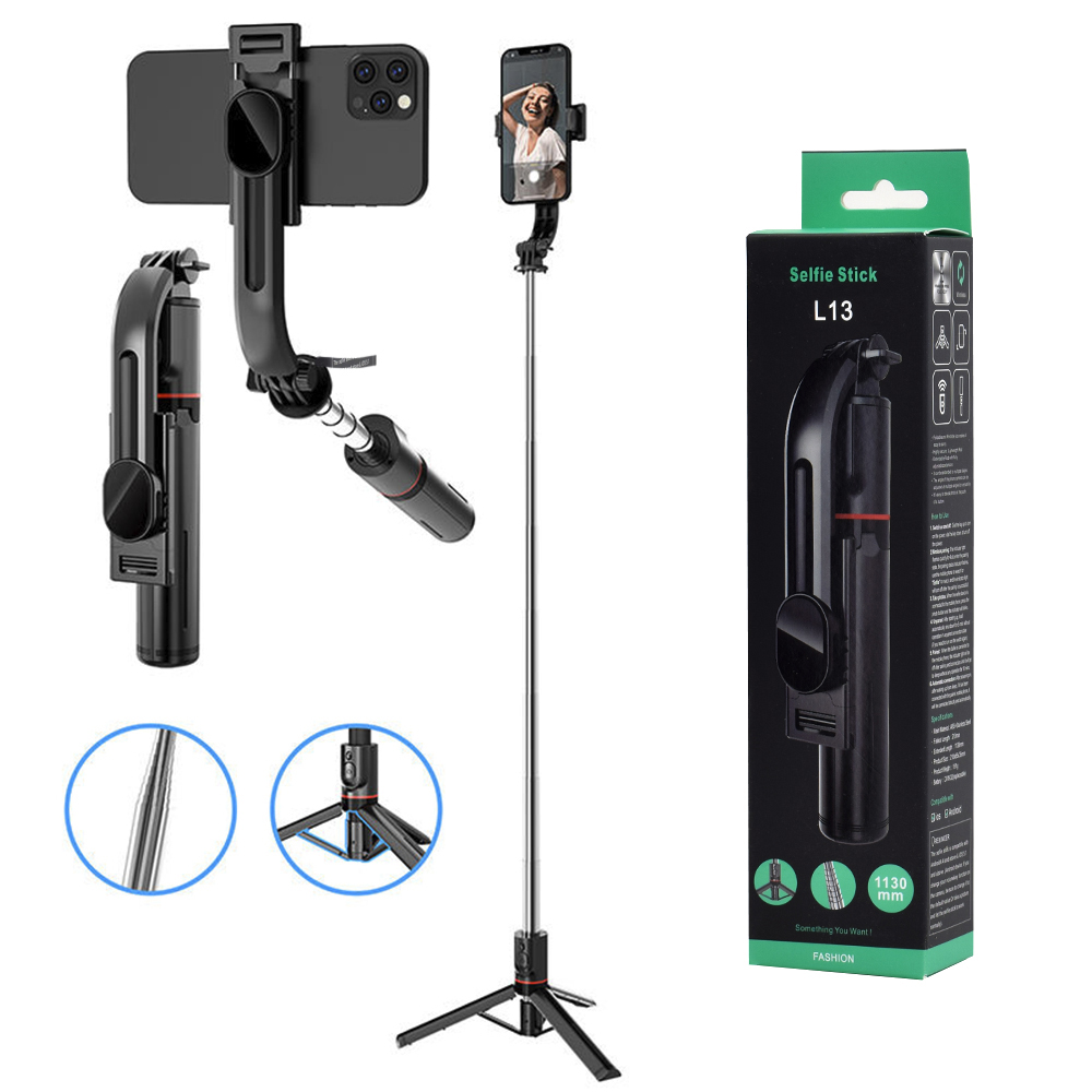 Techsuit - Selfie Stick (L13) - Stable Extendable Tripod with Bluetooth Remote Control