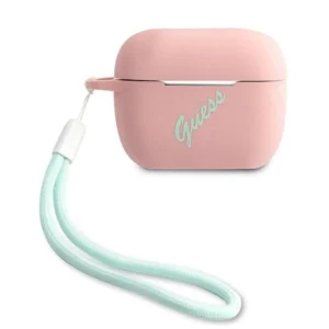 Guess GUACAPLSVSPG AirPods Pro cover rose green/pink green Silicone Vintage