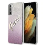 Guess GUHCS21MPCUGLSPI S21+ G996 pink/pink hardcase Glitter Gradient Script