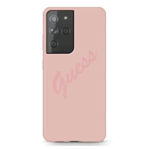 Guess GUHCS21LLSVSPI S21 Ultra G998 pink/pink hardcase Script Vintage