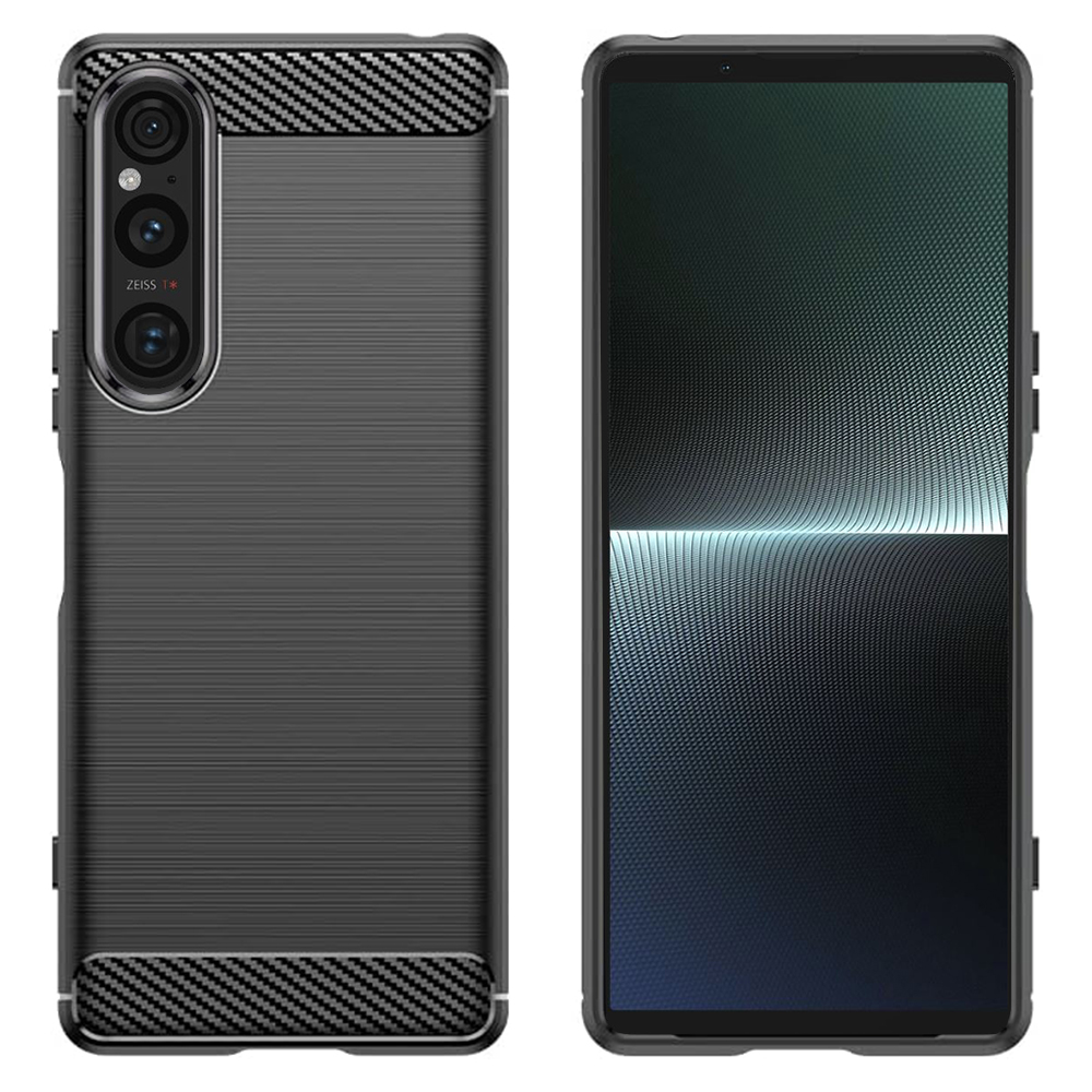 Techsuit - Carbon Silicone - Sony Xperia 1 V - Black