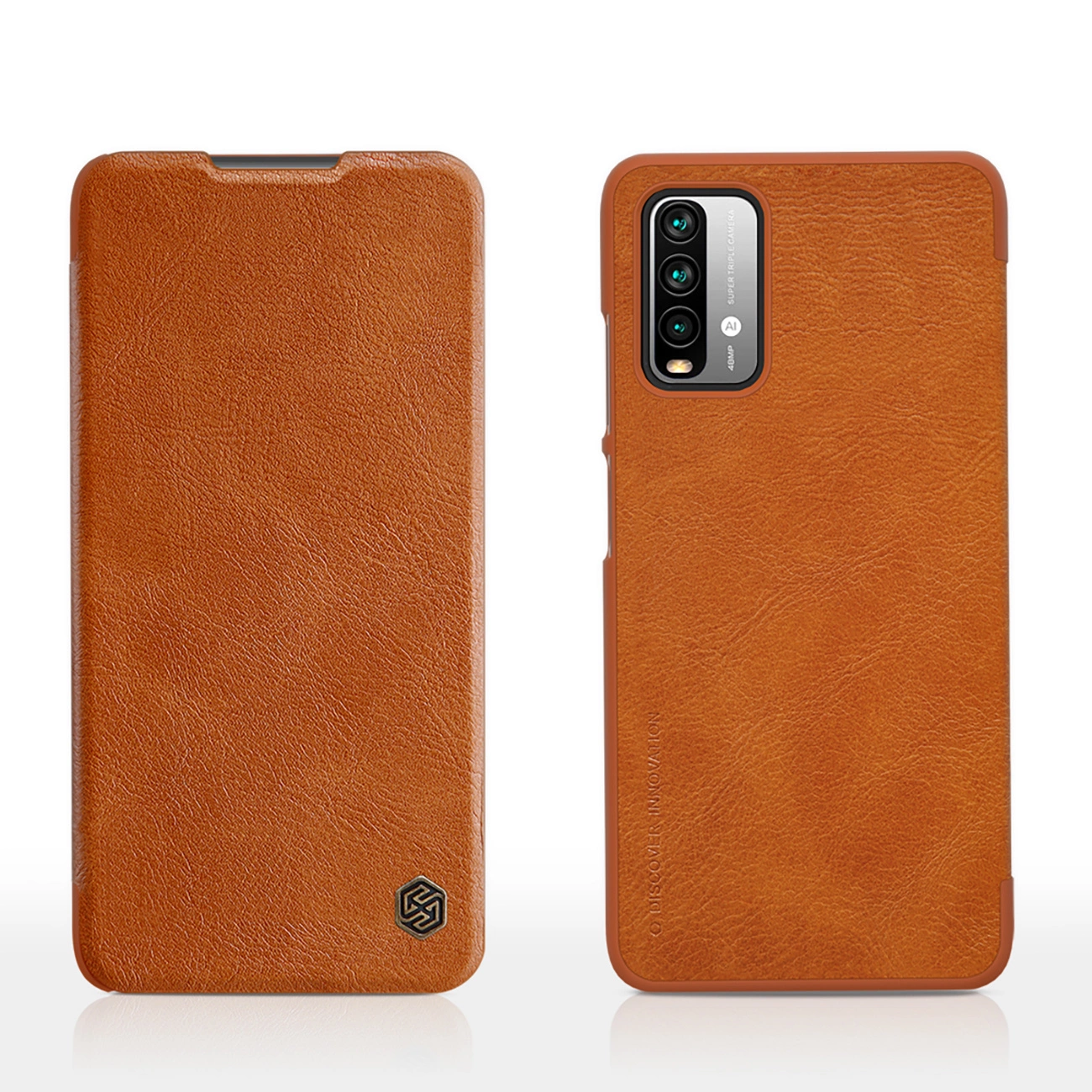 Nillkin Qin leather case for Xiaomi Redmi 9T 4G - brown