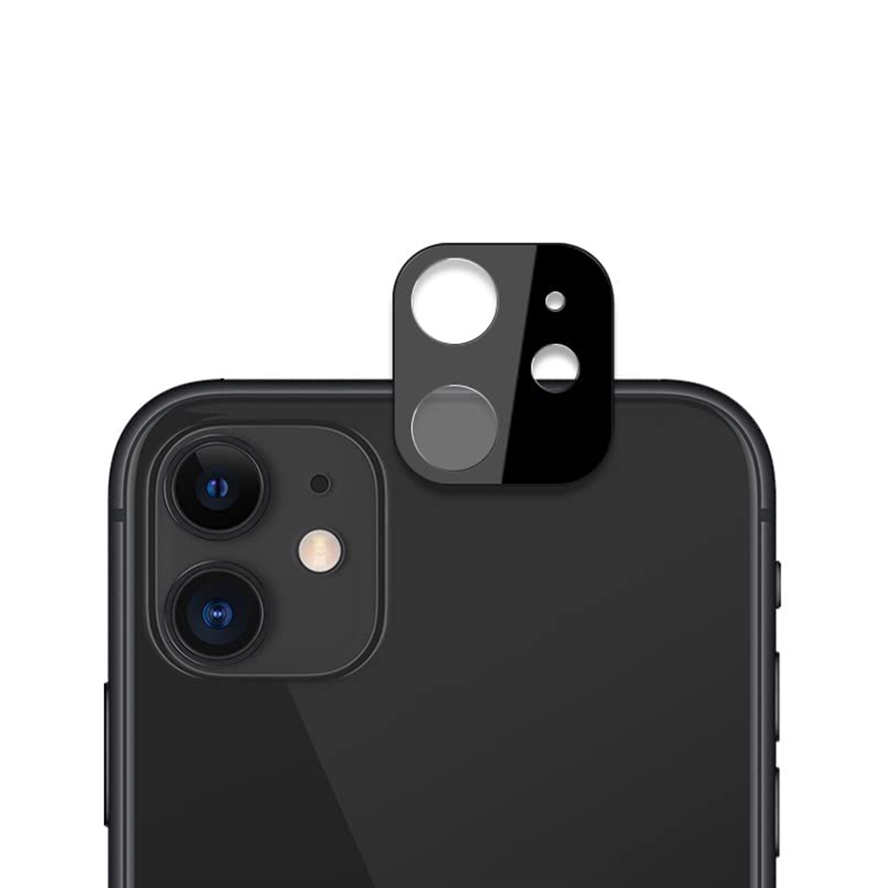 Techsuit - Full Camera Glass - iPhone 12 - Black