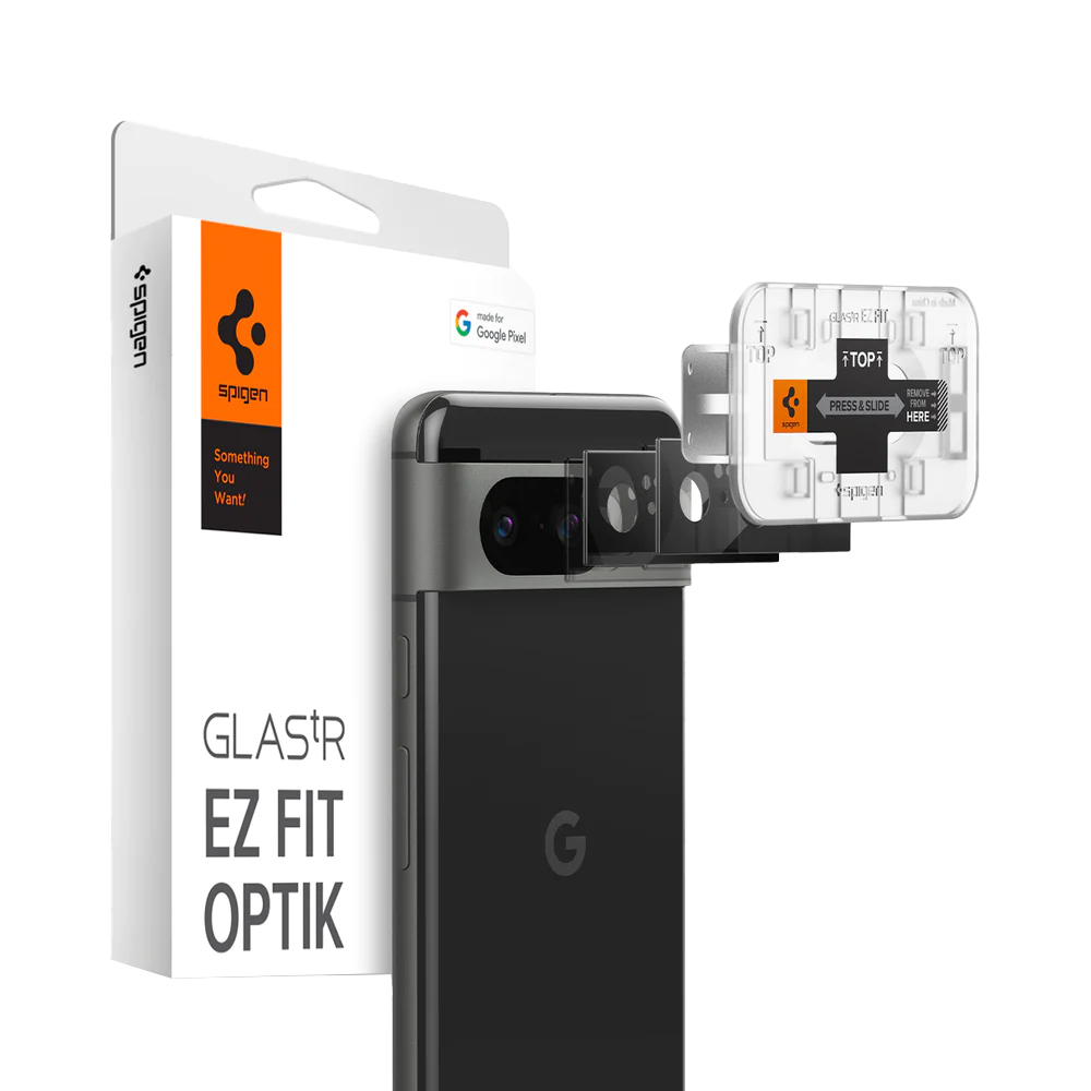 Spigen - Optik.tR EZ Fit Camera Glass (2 pack) - Google Pixel 8 - Black