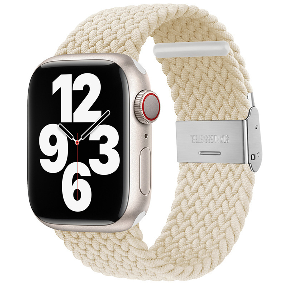 Techsuit - Watchband (W032) - Apple Watch 1/2/3/4/5/6/7/8/9/10/SE/SE 2/Ultra/Ultra 2 (42/44/45/46/49mm) - Star Light