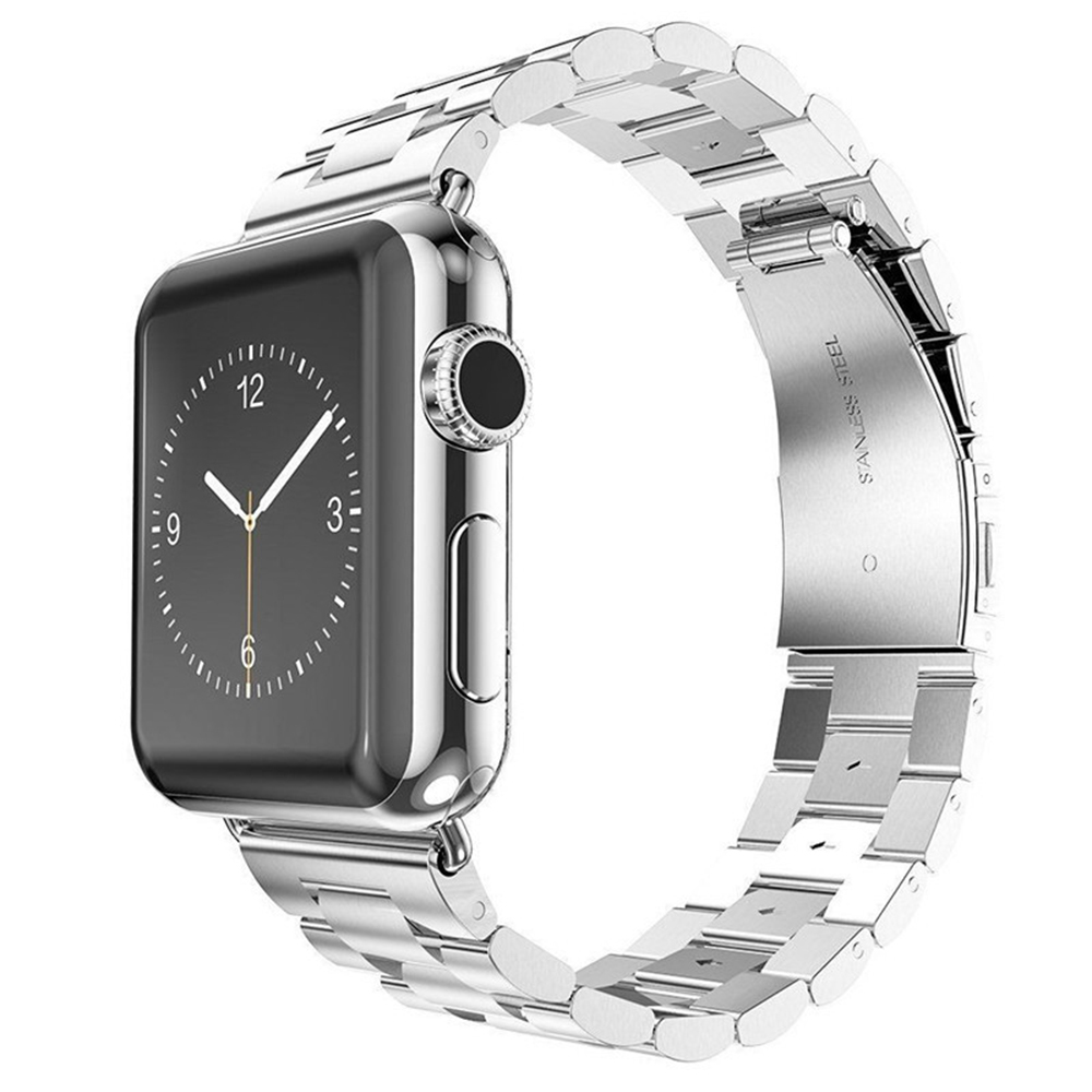 Techsuit - Watchband (W036) - Apple Watch 1/2/3/4/5/6/7/8/9/10/SE/SE 2/Ultra/Ultra 2 (42/44/45/46/49mm) - Silver