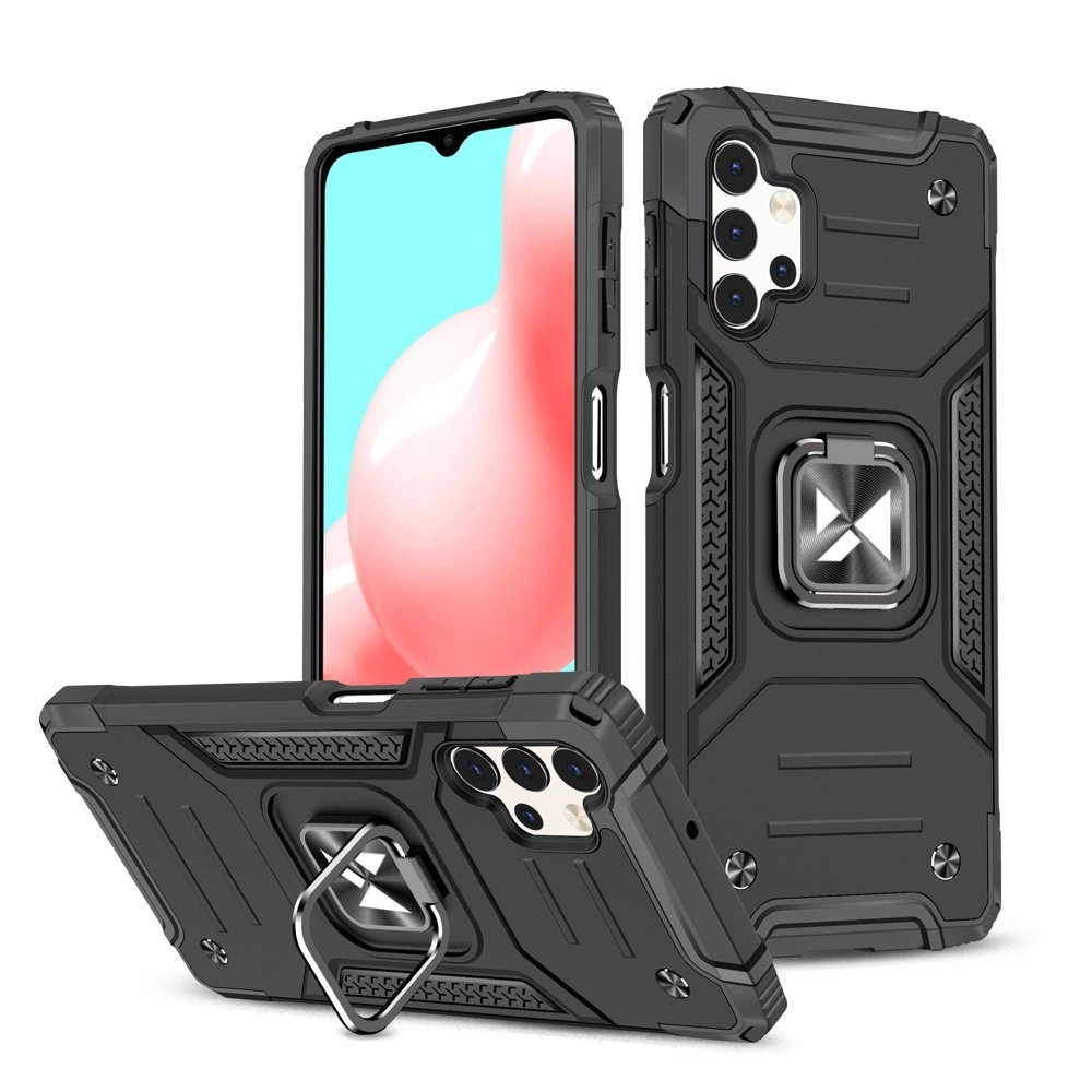 Wozinsky Ring Armor Case Kickstand Tough Rugged Cover for Samsung Galaxy A32 5G black