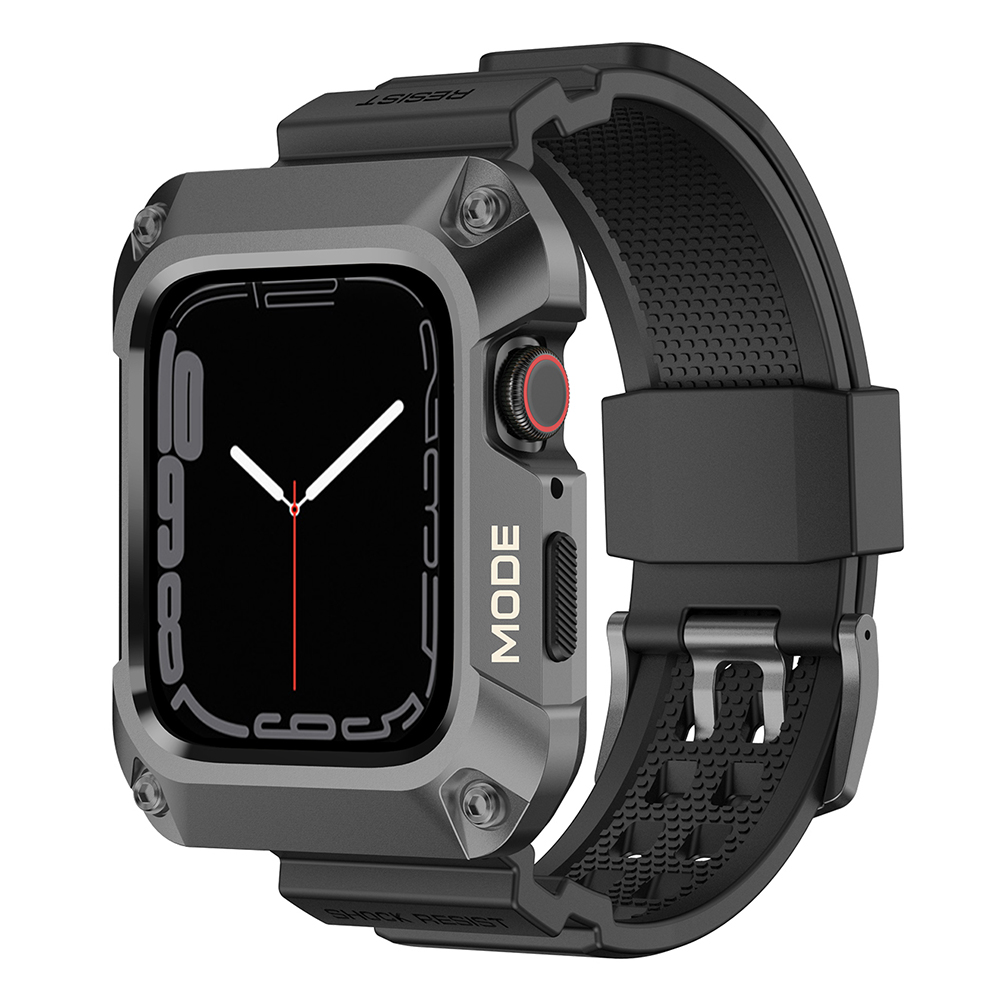 Lito - [Box] Metal RuggedArmor Case + Watchband (LS002) - Apple Watch 7 / 8 / 9 (45mm) - Grey