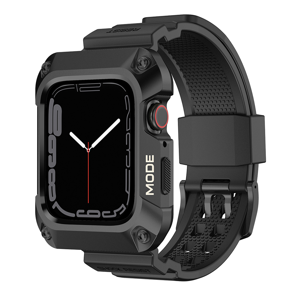 Lito - [Box] Metal RuggedArmor Case + Watchband (LS002) - Apple Watch 4 / 5 / 6 / SE / SE 2 (44mm) - Black