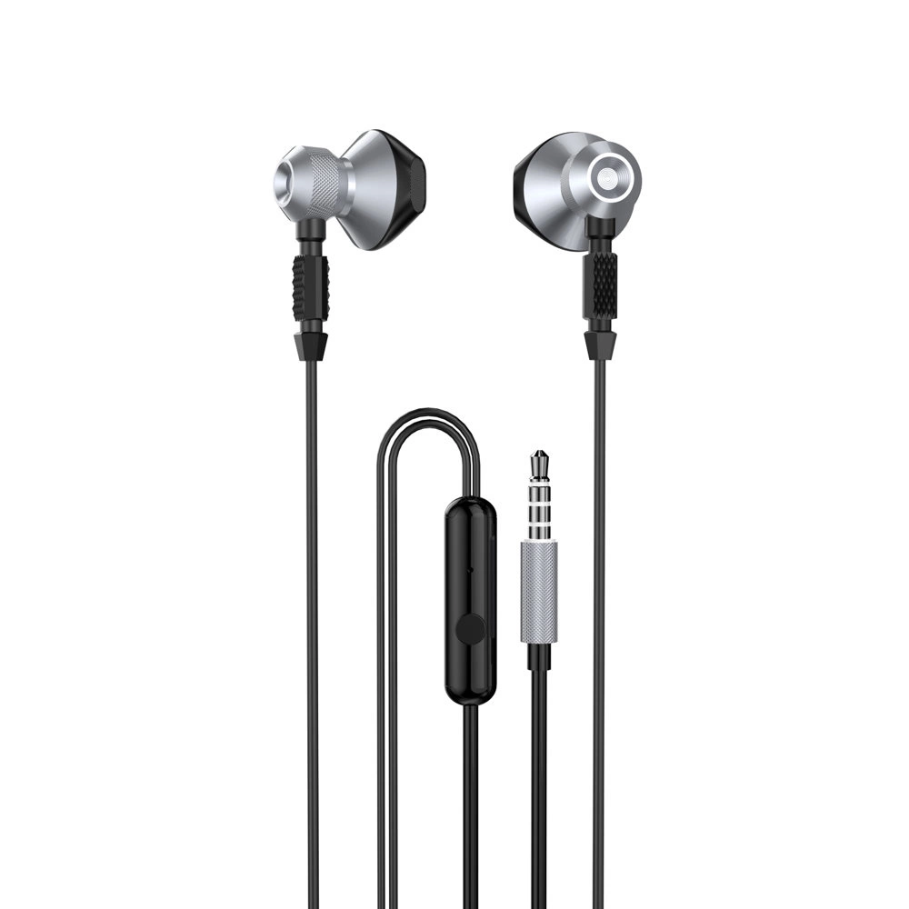 Dudao Metal Wired Earbuds 3.5mm Mini Jack Gray (X2C-Gray)