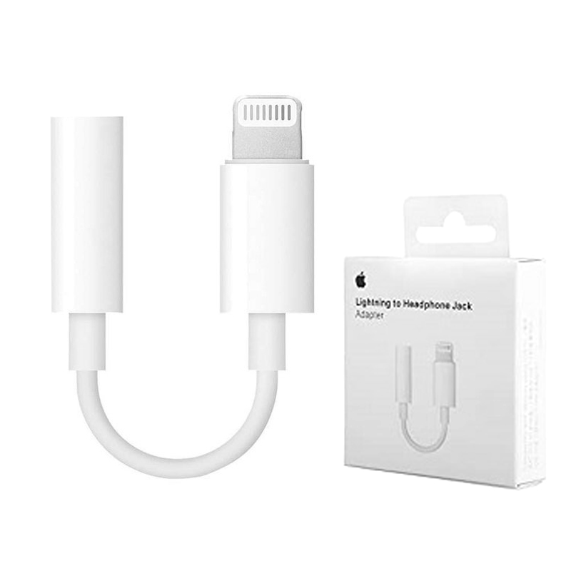 Apple - Original Audio Adapter A1749 (MMX62ZMA/A) - Lightning to Jack 3.5mm - White (Blister Packing)