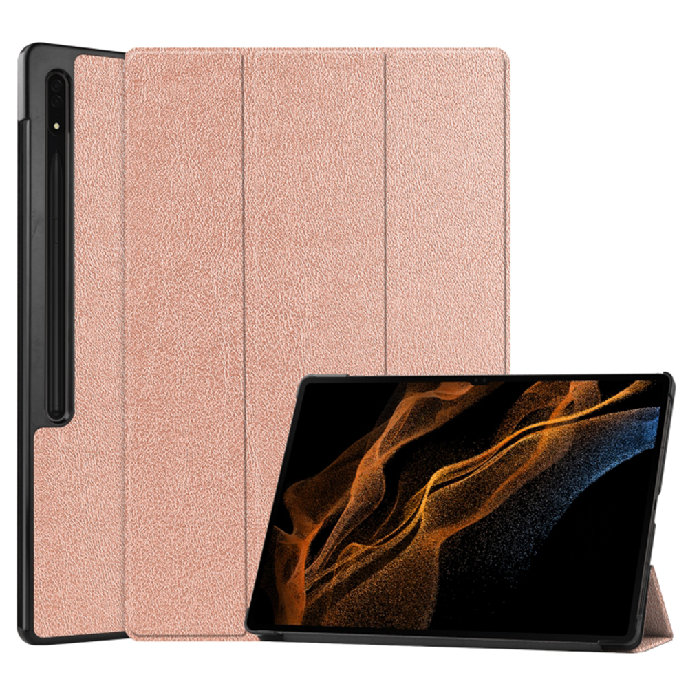 Techsuit - FoldPro - Samsung Galaxy Tab S8 Ultra / S9 Ultra / S10 Ultra - Rose Gold