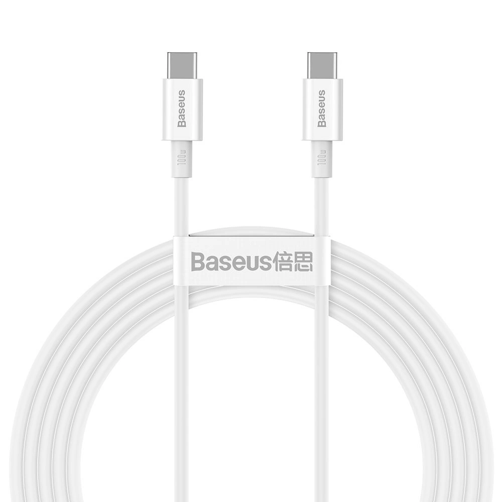 Baseus CATYS-C02 USB-C - USB-C PD QC FCP cable 100W 5A 2m - white