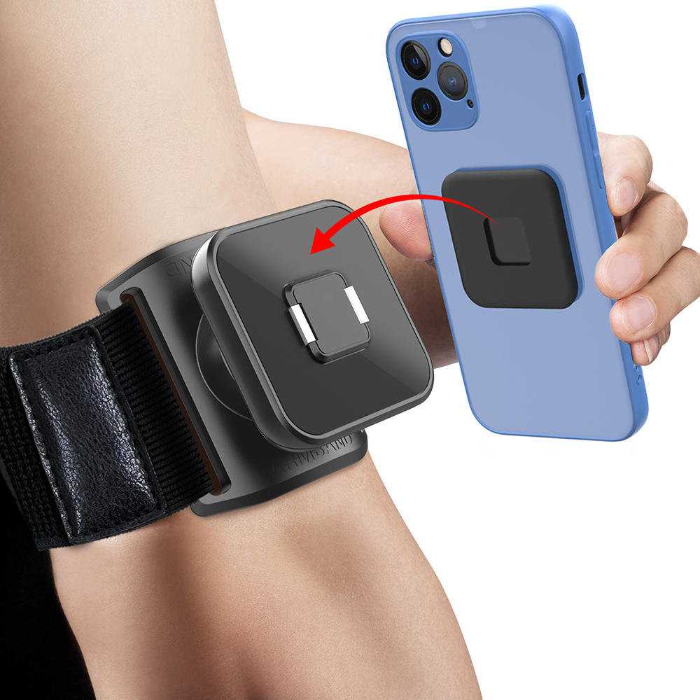 Techsuit - Sports Armband with Phone Magnetic Suction Cup (TSA2) - Velcro Mounting Strap