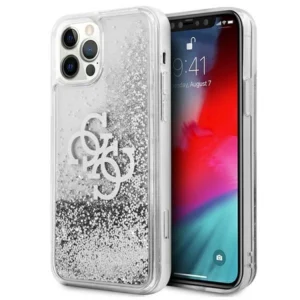 Guess GUHCP12LLG4GSI iPhone 12 Pro Max 6.7" silver/silver hardcase 4G Big Liquid Glitter