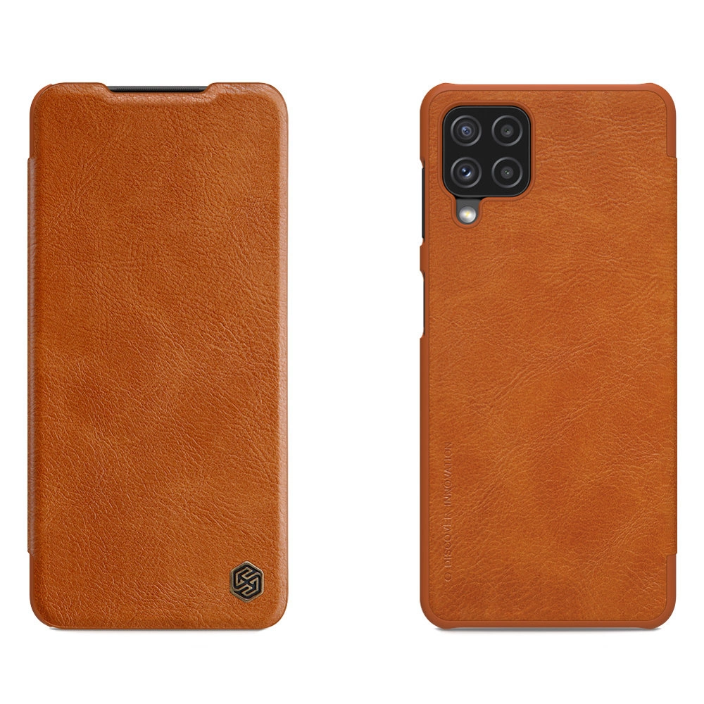 Nillkin Qin leather holster case for Samsung Galaxy A22 4G brown