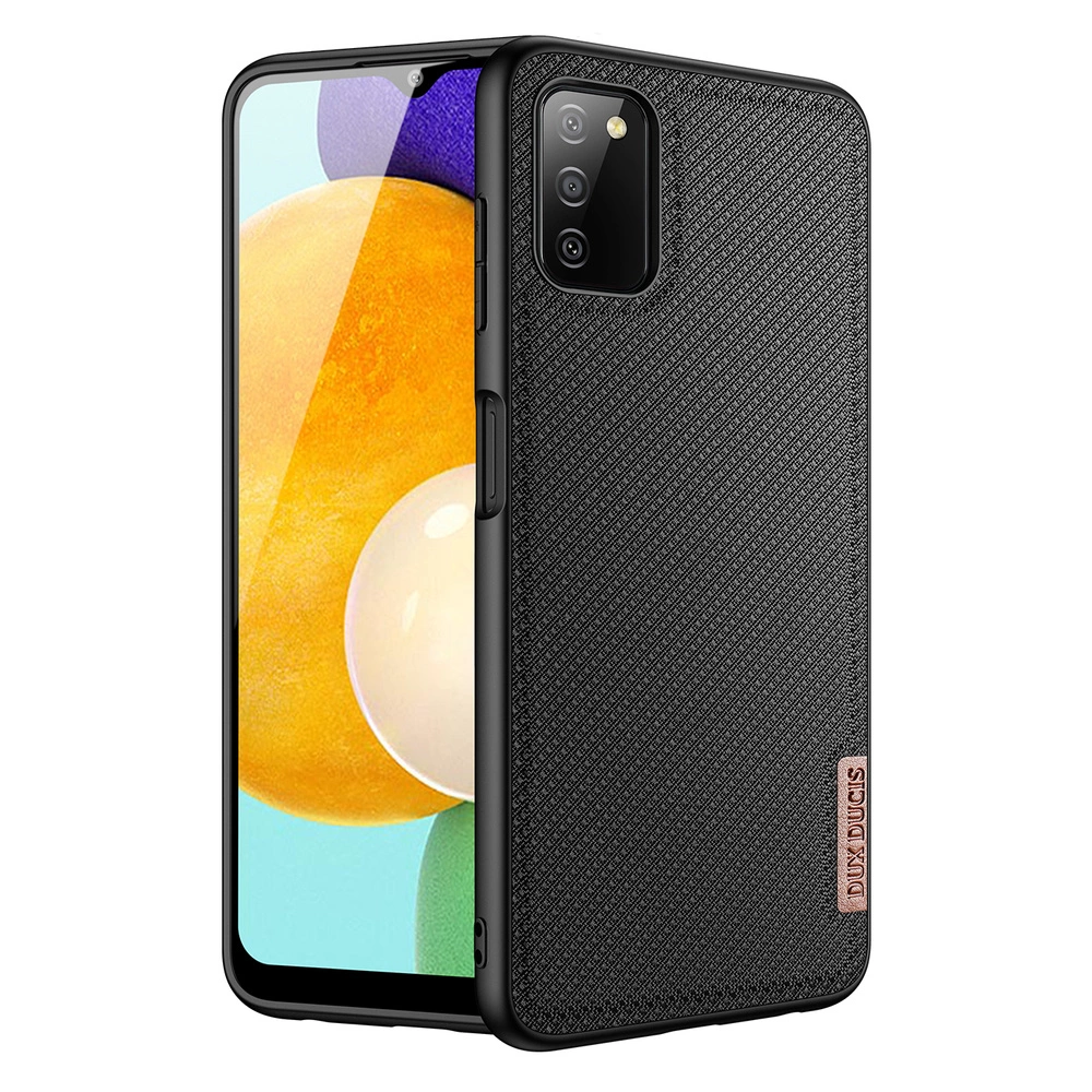 Dux Ducis Fino case covered with nylon material for Samsung Galaxy A03s black