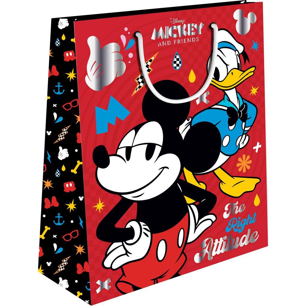 ΣΑΚΟΥΛΑ ΔΩΡΟΥ ΧΑΡΤΙΝΗ 18Χ11Χ23 MICKEY/MINNIE ΜΕ FOIL 2ΣΧ Ν