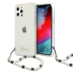 Guess GUHCP12MKPSWH iPhone 12/12 Pro 6.1" Transparent Hardcase White Pearl