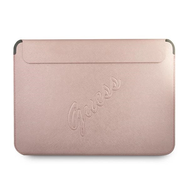 Guess Saffiano Script cover for a 13" laptop - pink