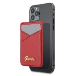 Guess Wallet Card Slot GUWMSSASLRE MagSafe Saffiano red/red