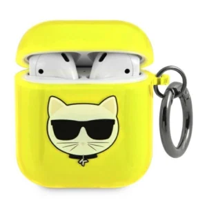 Karl Lagerfeld KLA2UCHFY AirPods cover żółty/yellow Choupette