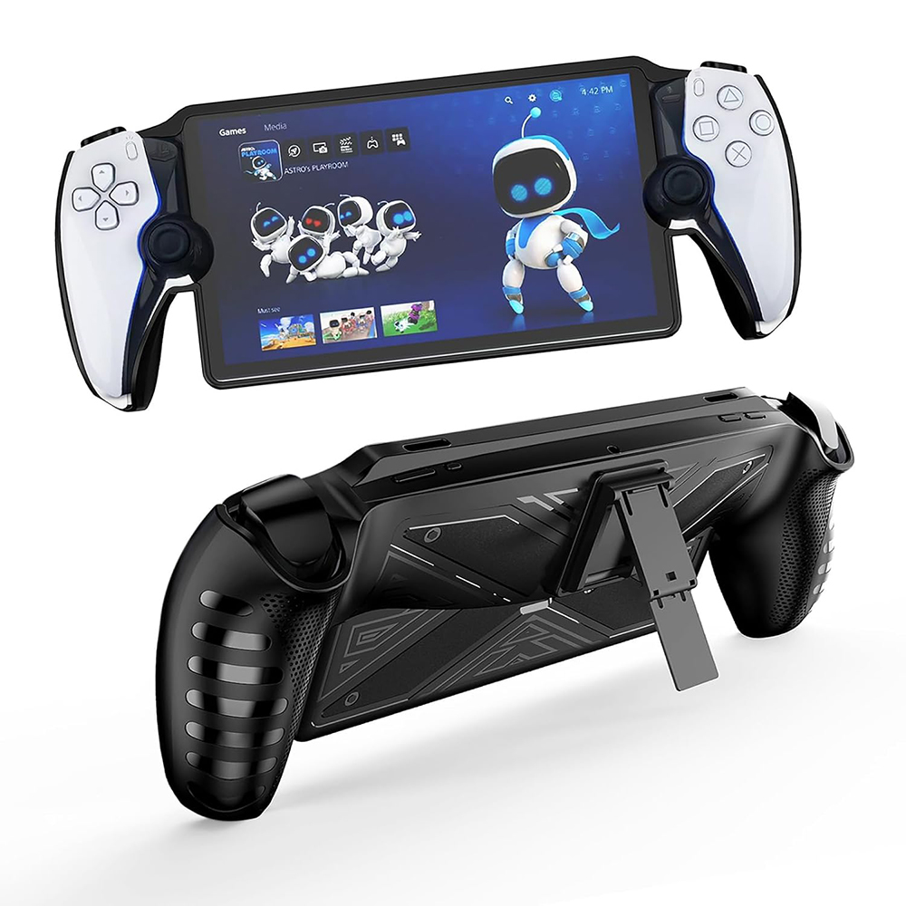 Techsuit - Rugged Silicone Kickstand Case - PlayStation Portal Remote Player - X Design