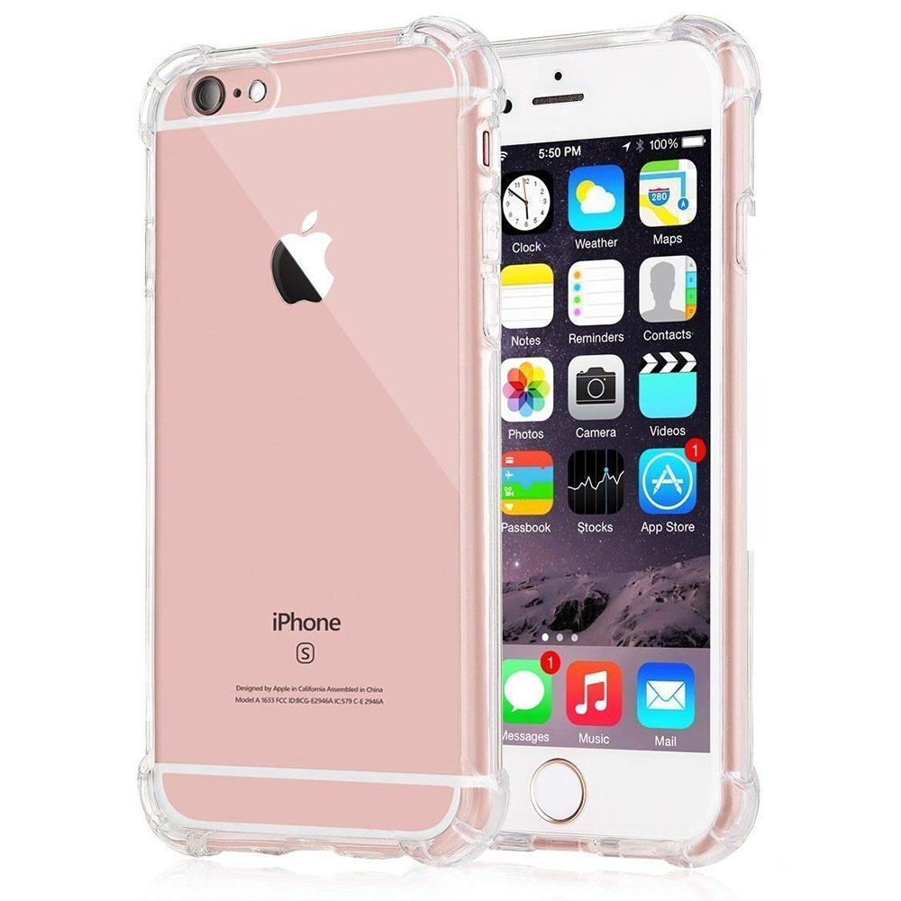 Techsuit - Shockproof Clear Silicone - iPhone 6 Plus / iPhone 6s Plus - Clear