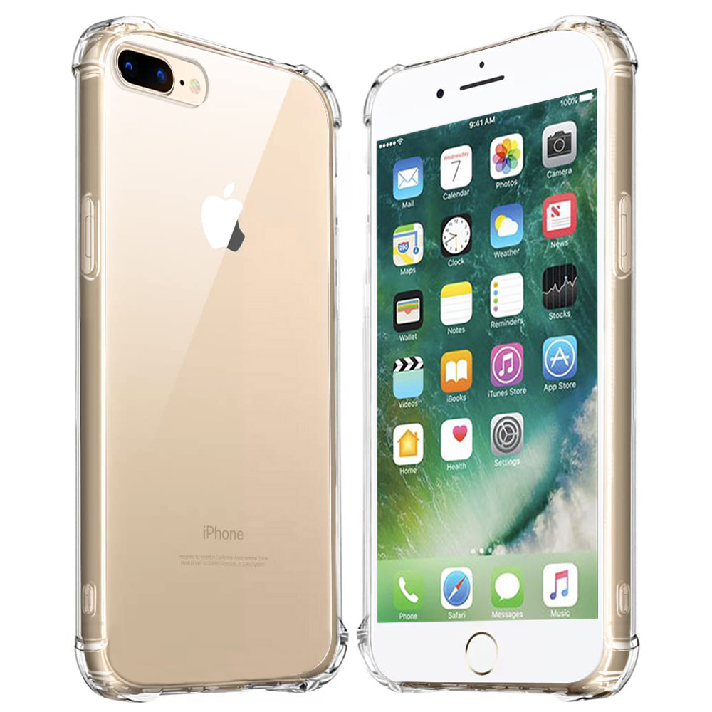 Techsuit - Shockproof Clear Silicone - iPhone 7 Plus / iPhone 8 Plus - Clear