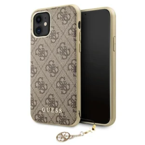 Guess GUHCN61GF4GBR iPhone 11 6.1" / Xr brown/brown hard case 4G Charms Collection