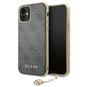 Guess GUHCN61GF4GGR iPhone 11 6.1" / Xr grey/gray hard case 4G Charms Collection