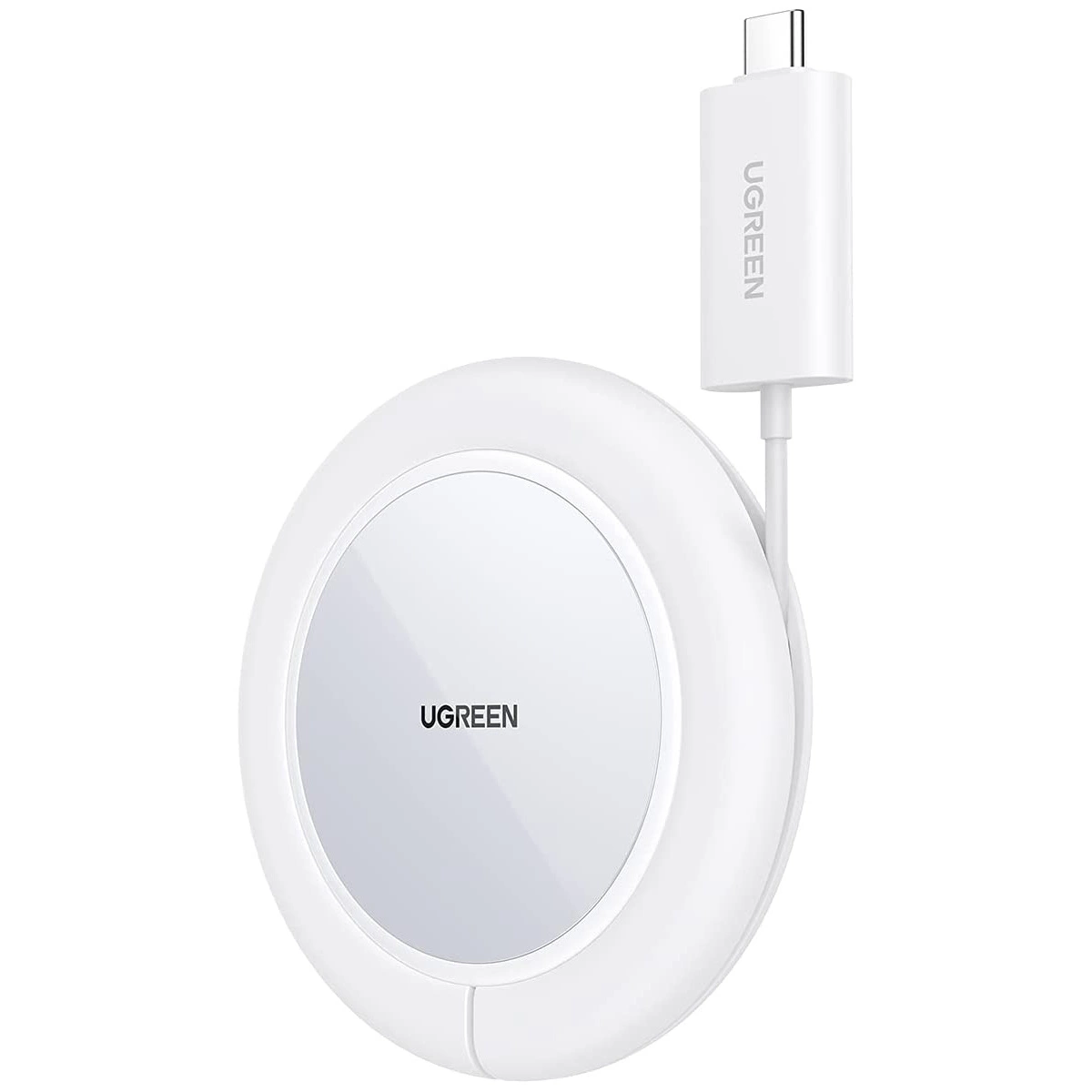 Ugreen CD245 40123 wireless Qi / MagSafe charger 15W with USB-C cable - white