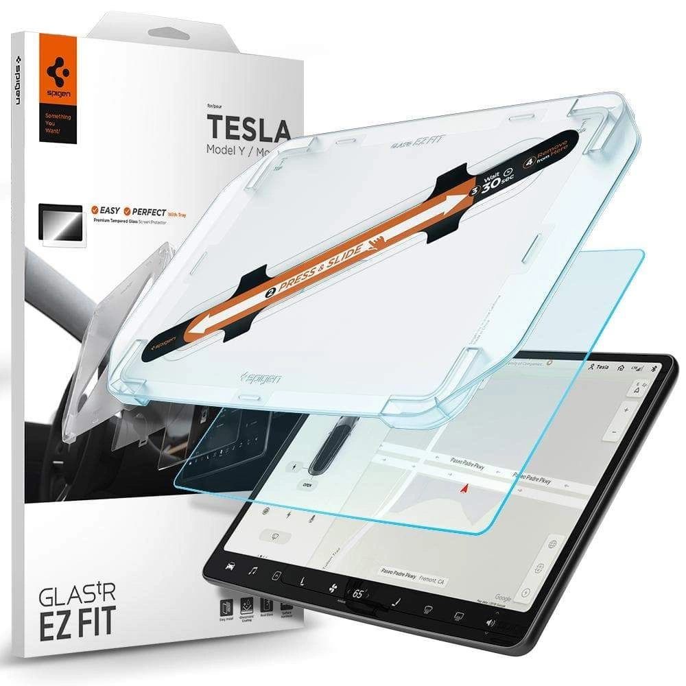 Spigen Glas.tR EZ Fit Tempered Glass for Tesla Model Y / 3