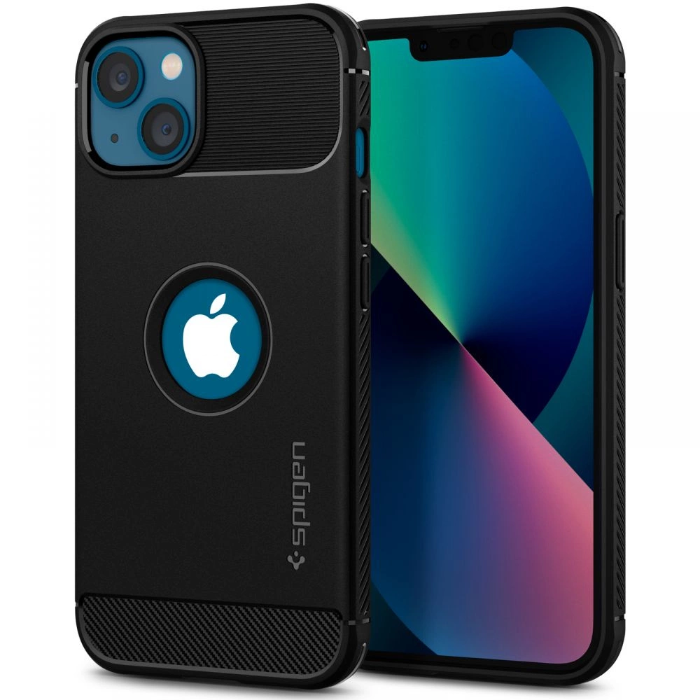 Spigen Rugged Armor iPhone 13 Case - Matte Black