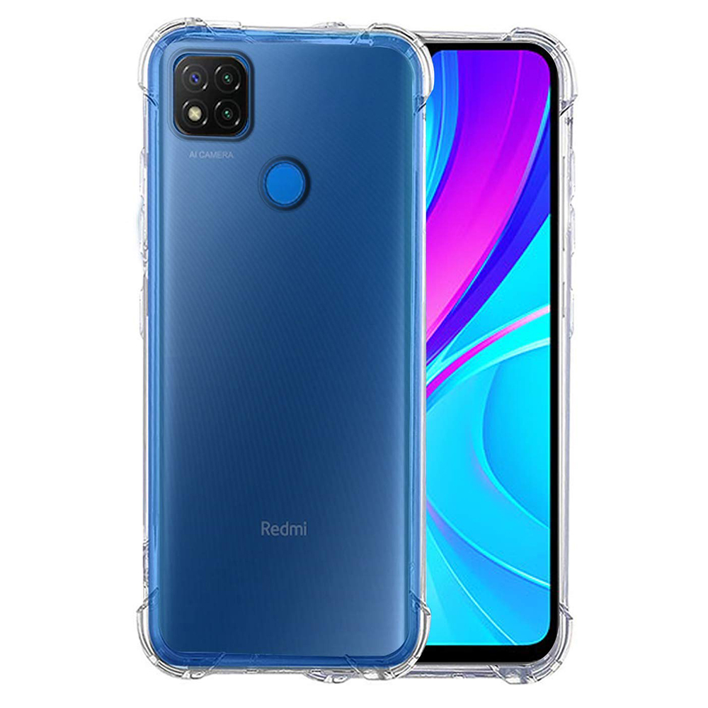 Techsuit - Shockproof Clear Silicone - Xiaomi Redmi 9C / Redmi 9C NFC - Clear