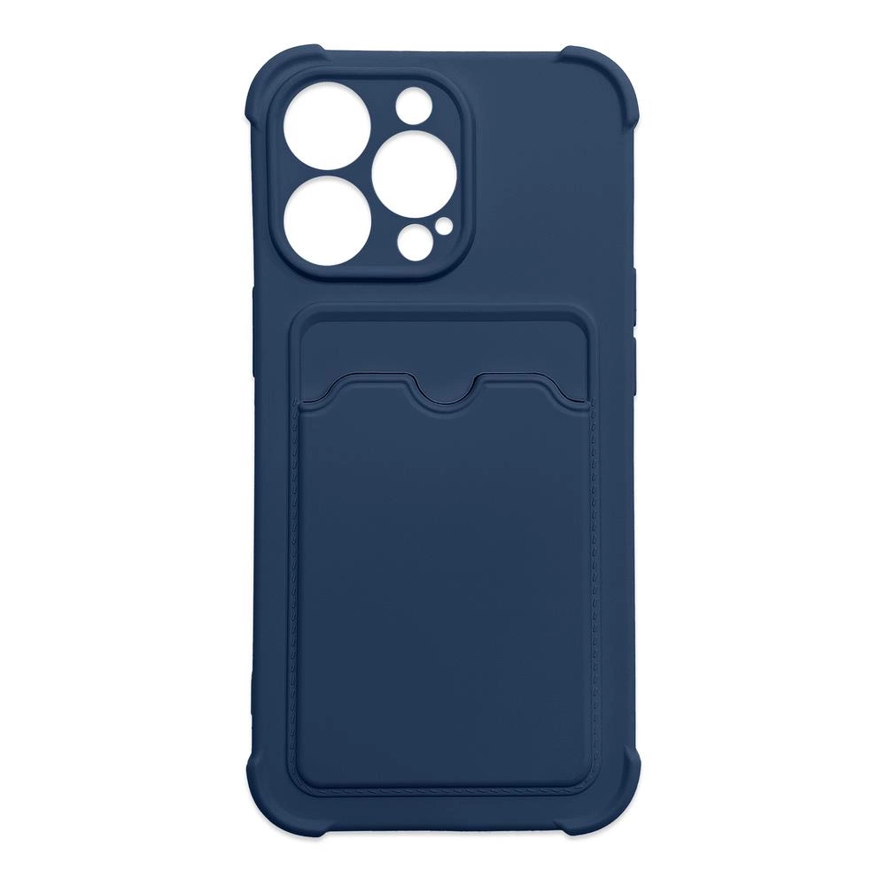 Card Armor Case Pouch Cover for iPhone 13 Mini Card Wallet Silicone Air Bag Armor Case Navy Blue