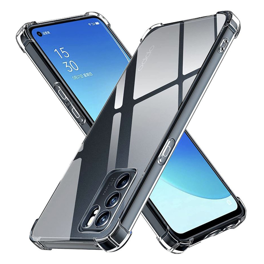 Techsuit - Shockproof Clear Silicone - Oppo Reno6 5G - Clear