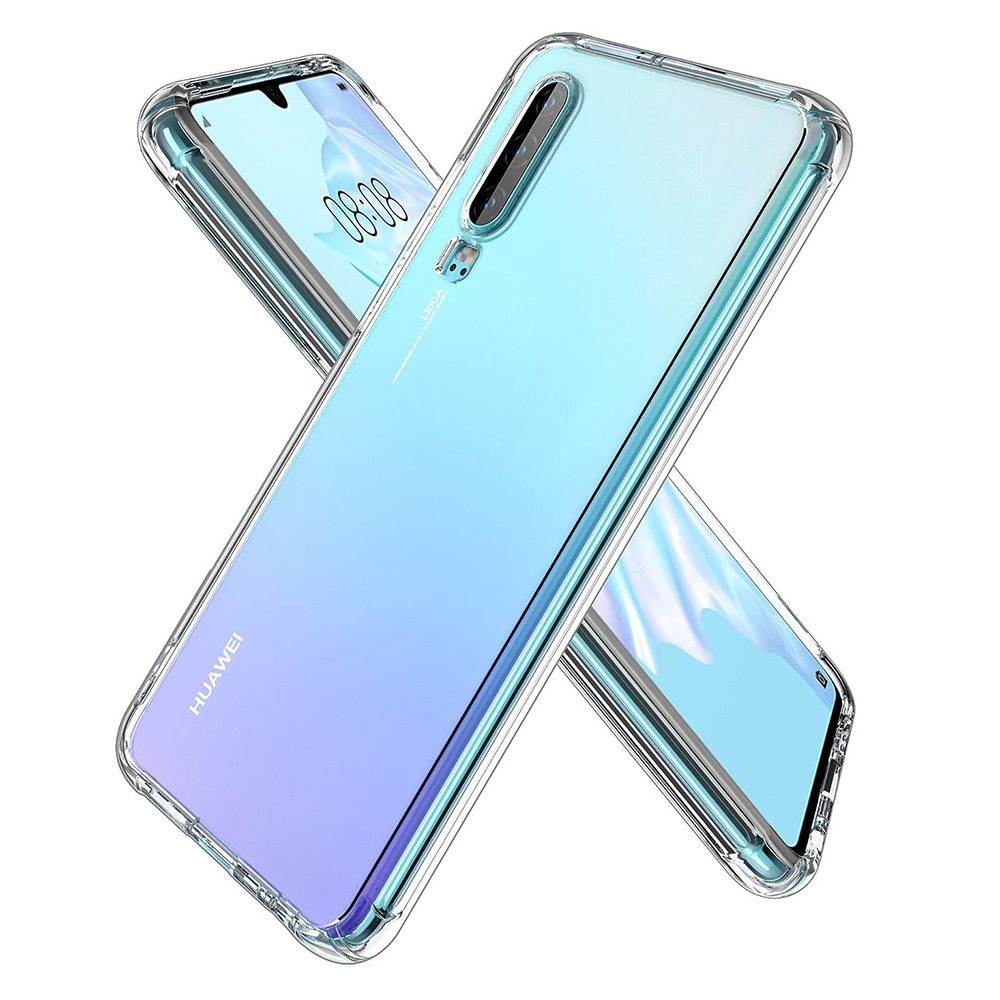 Techsuit - Shockproof Clear Silicone - Huawei P30 - Clear