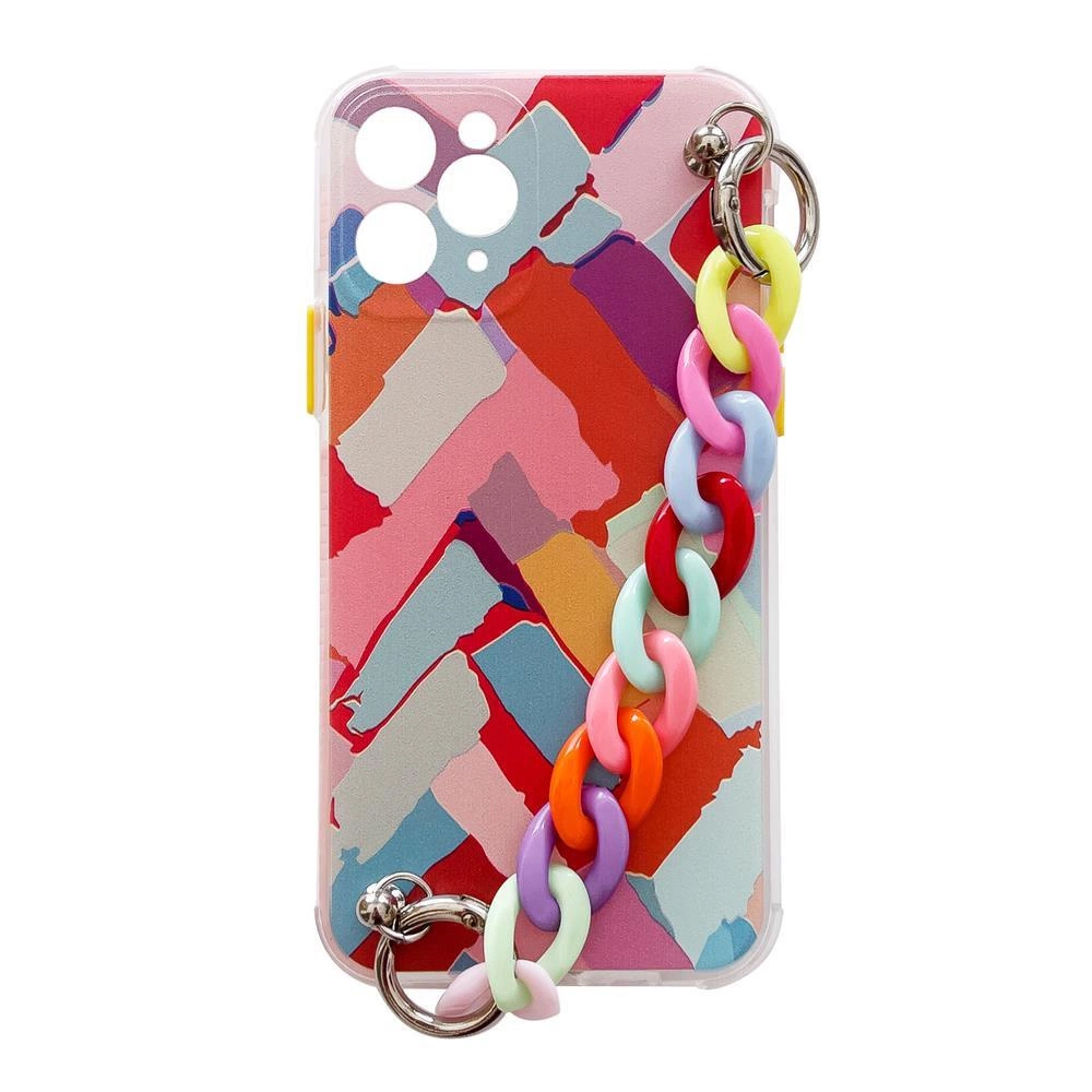 Color Chain Case gel flexible elastic case cover with a chain pendant for Samsung Galaxy A32 4G multicolour  (3)